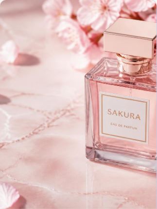 Lumière de Crist — Sakura Eau de Parfum bottle on marble